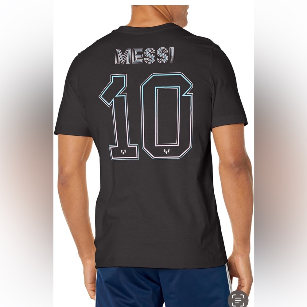 Adidas Messi #10 Black T-Shirt, XXL, NWT - Picture 3 of 9